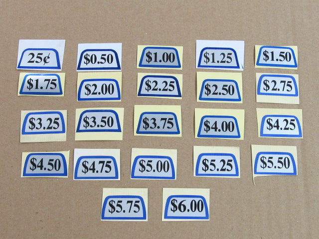 DECALS FOR COIN SLIDES SOLD AS EACH