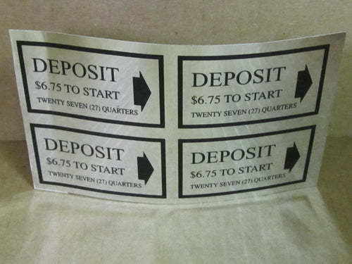 PRICE DECAL DEPOSIT $6.75 TO START
