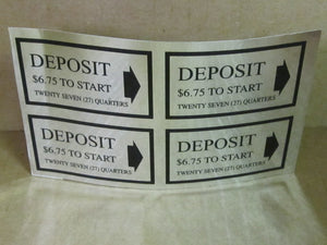 PRICE DECAL DEPOSIT $6.75 TO START