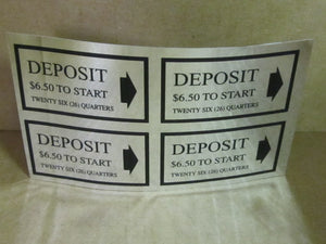 PRICE DECAL DEPOSIT $6.50 TO START