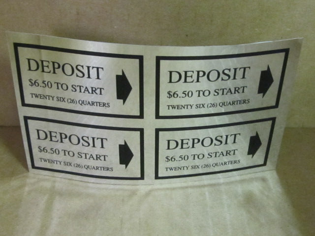 PRICE DECAL DEPOSIT $6.50 TO START