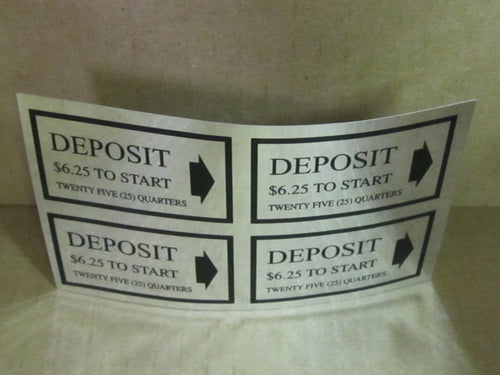 PRICE DECAL DEPOSIT $6.25 TO START