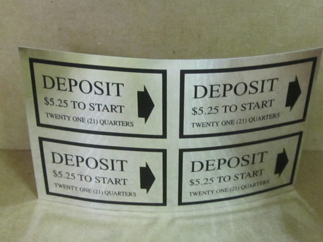 PRICE DECAL DEPOSIT $5.25 TO START