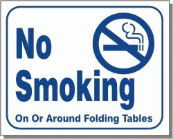 NO SMOKING 10x12