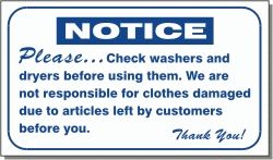 NOTICE?PLEASE CHECK WASHERS & DRYERS 10x16