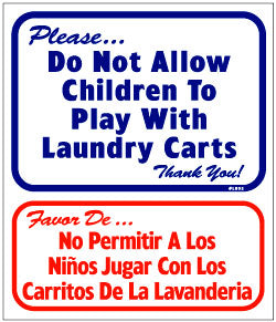 PLEASE DO NOT ALLOW CHILDREN TO PLAY WITH CARTS 13.5 x 16 BILINGUAL