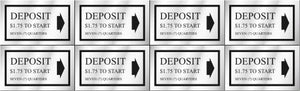 PRICE DECAL DEPOSIT $1.75 TO START